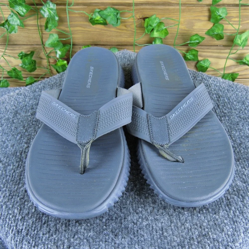 Skechers Men's Elite Flex Highcoast Flip Flop Gray Synthetic 11 Gently Used 2025